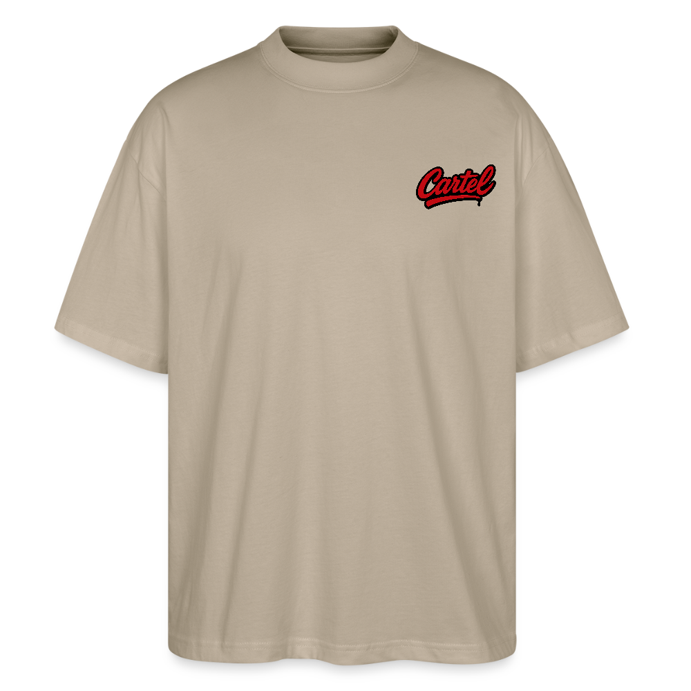 Cartel Oversized Bio T-Shirt Monster - Steingrau
