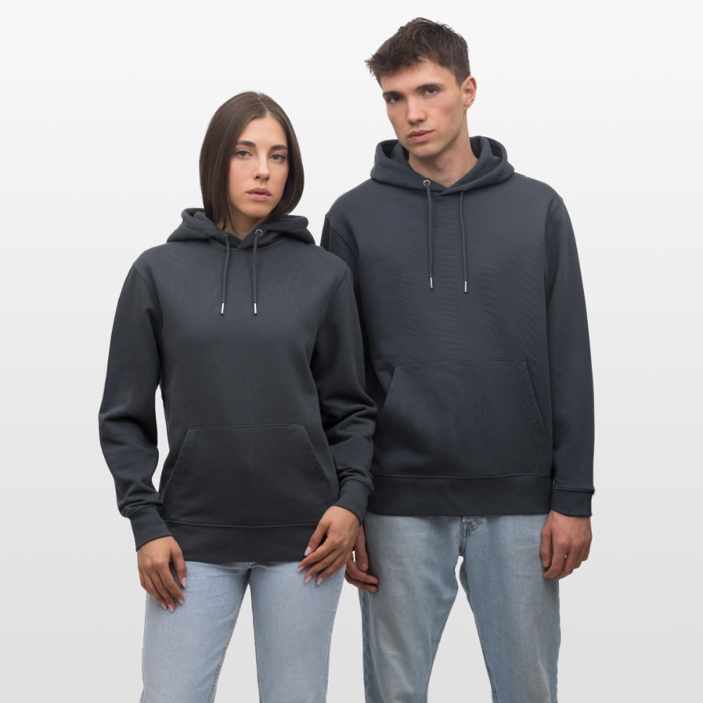 Cartel Bio-Hoodie Clean White Logo - Indigoblau