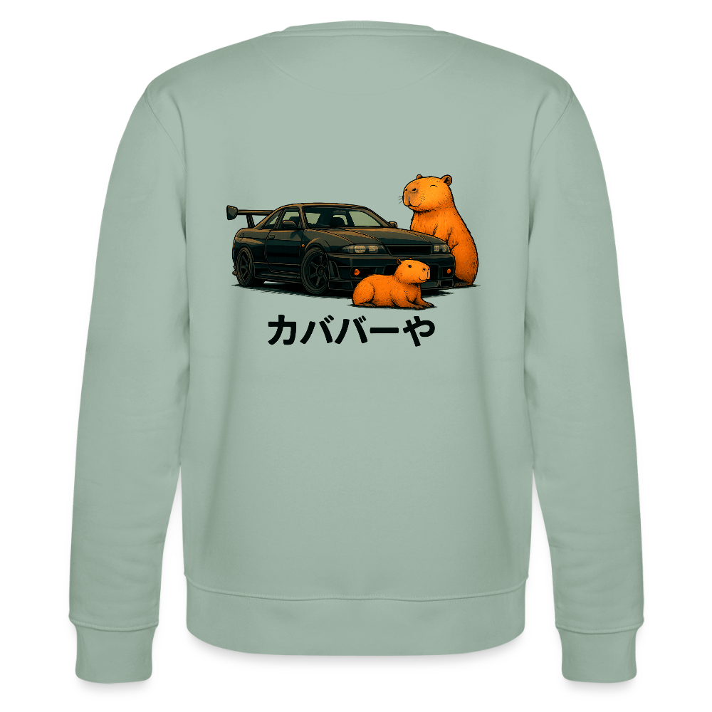 Cartel Bio-Sweatshirt Capybara - Helles Graugrün