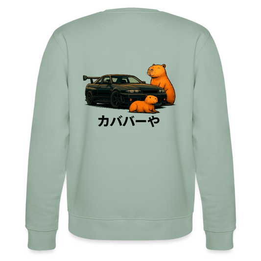 Cartel Bio-Sweatshirt Capybara - Helles Graugrün