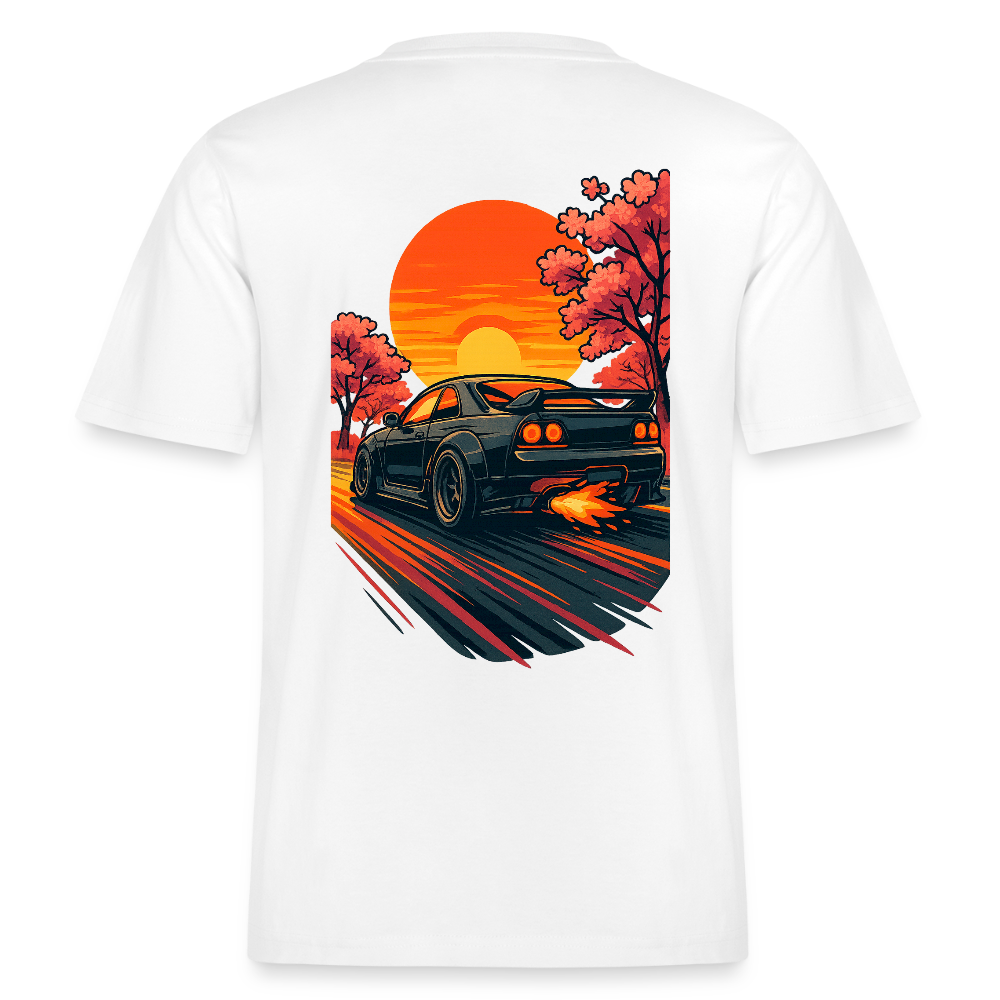 Cartel Bio-T-Shirt Cartoon Sunset - Weiß