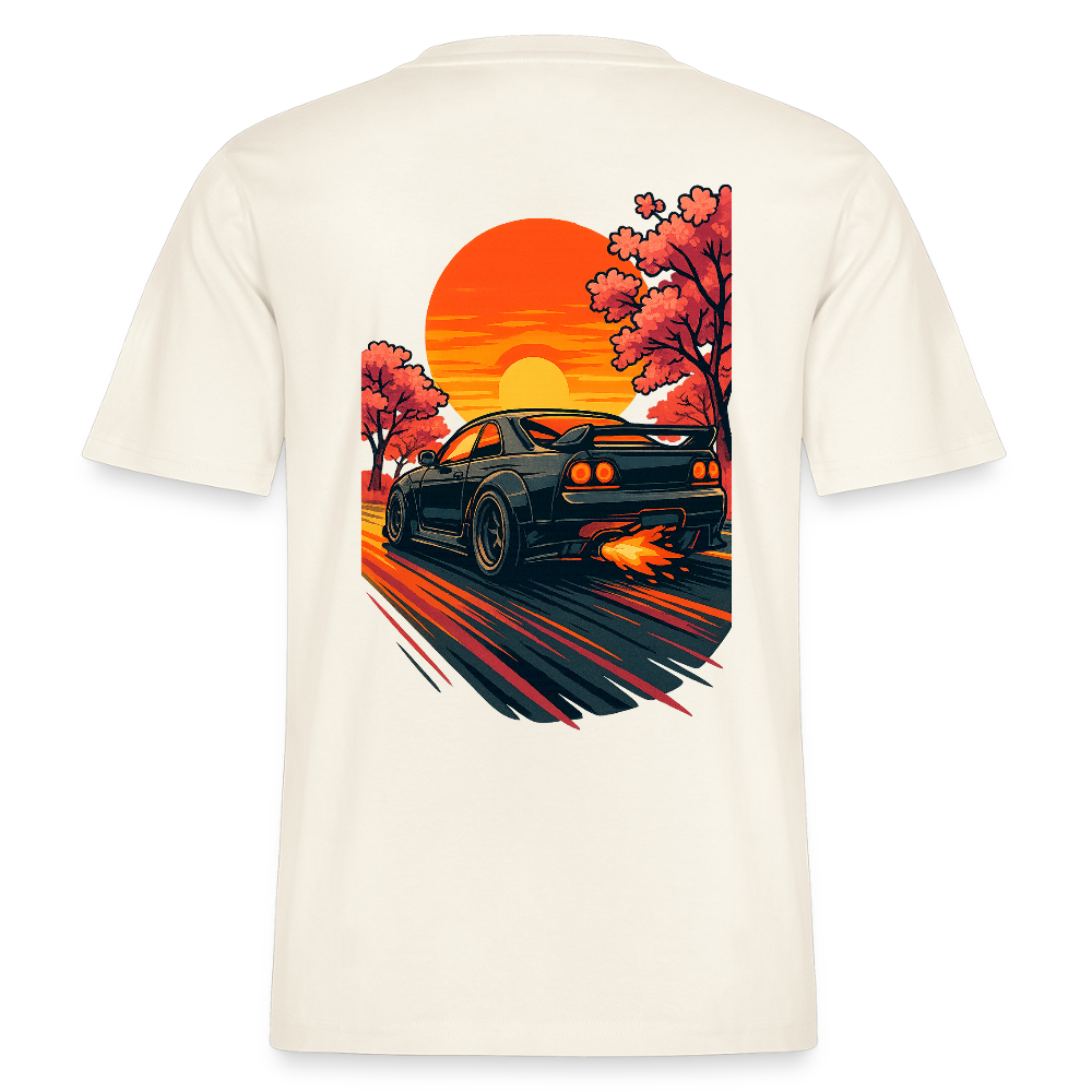 Cartel Bio-T-Shirt Cartoon Sunset - Naturweiß
