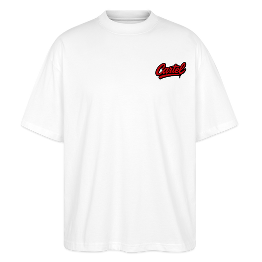 Cartel Oversized Bio T-Shirt Sunset Ride Gemälde - Weiß