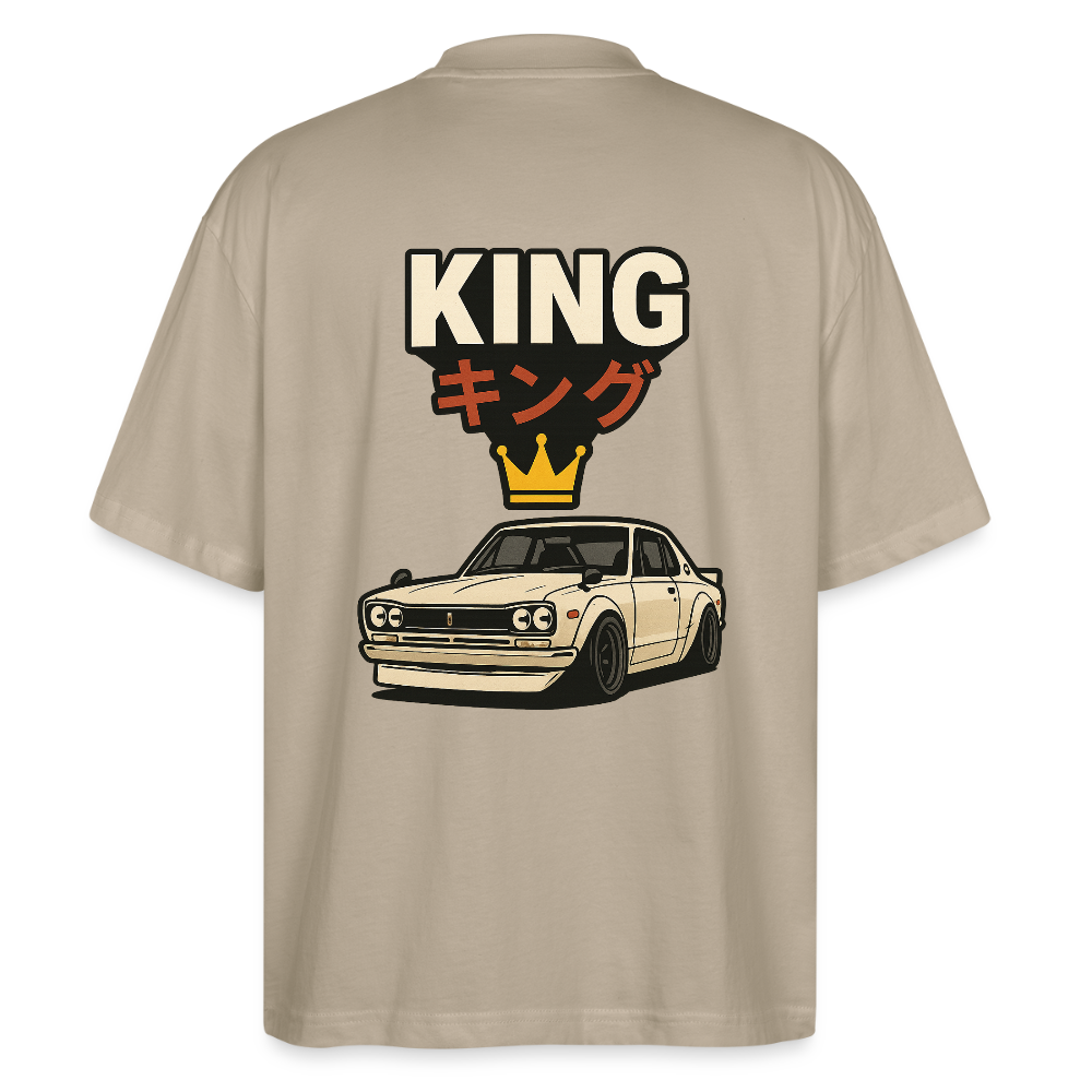 Cartel Oversized Bio T-Shirt King 👑 Partnershirt - Steingrau