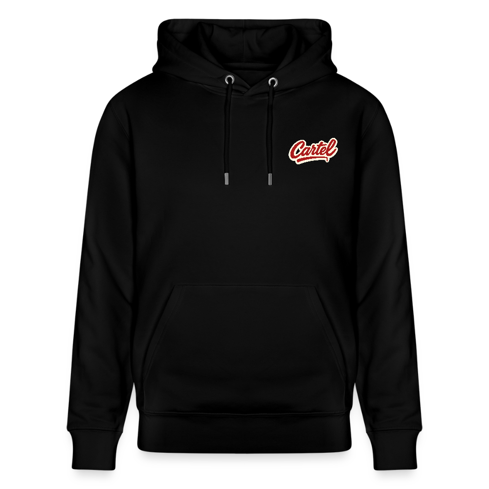 Cartel Bio-Hoodie Feuriger Gruß - Schwarz