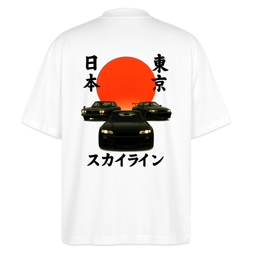 Cartel Oversized Bio T-Shirt Japan Trio - Weiß