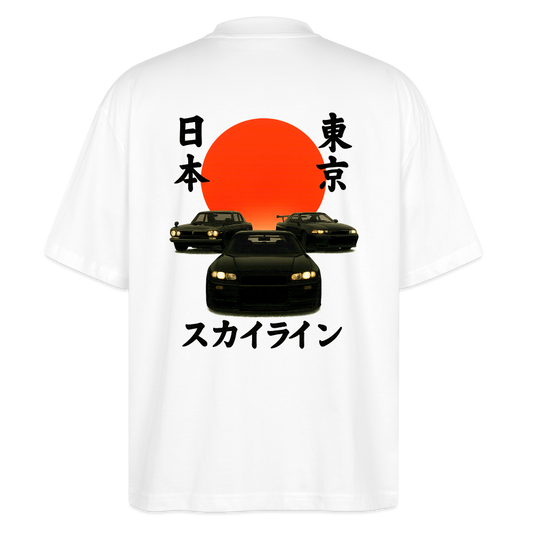 Cartel Oversized Bio T-Shirt Japan Trio - Weiß
