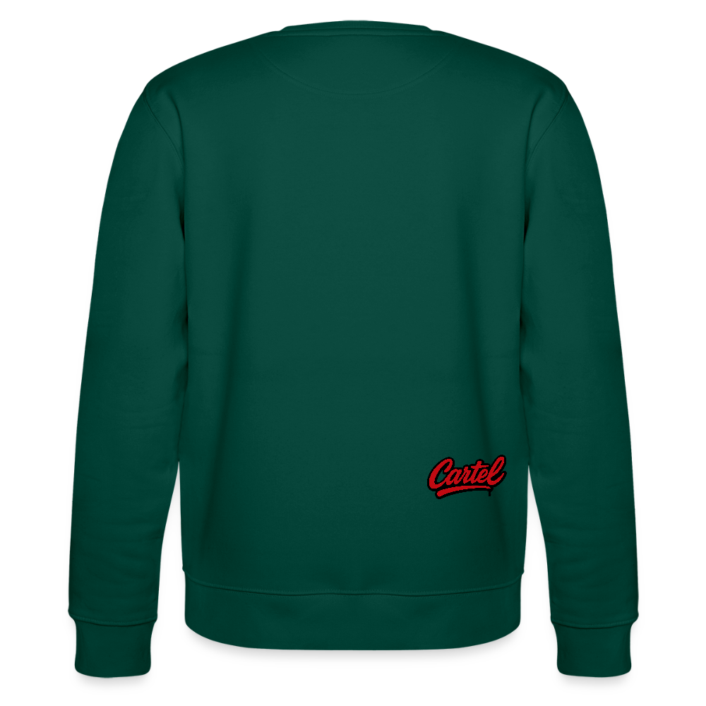 Cartel Bio-Sweatshirt Clean Black Logo - Forest