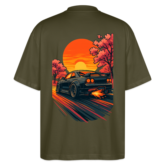 Cartel Oversized Bio T-Shirt Cartoon Sunset - Khaki