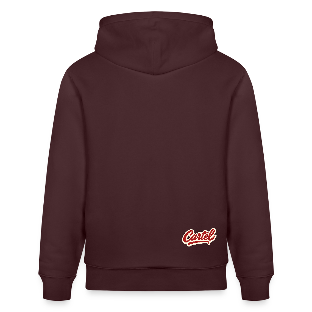 Cartel Bio-Hoodie Clean White Logo - Maroon
