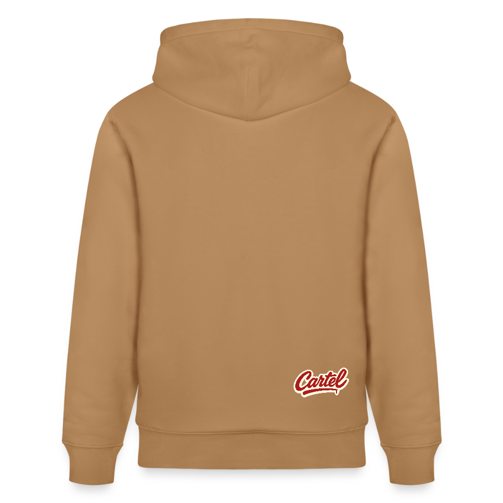 Cartel Bio-Hoodie Clean White Logo - Karamell