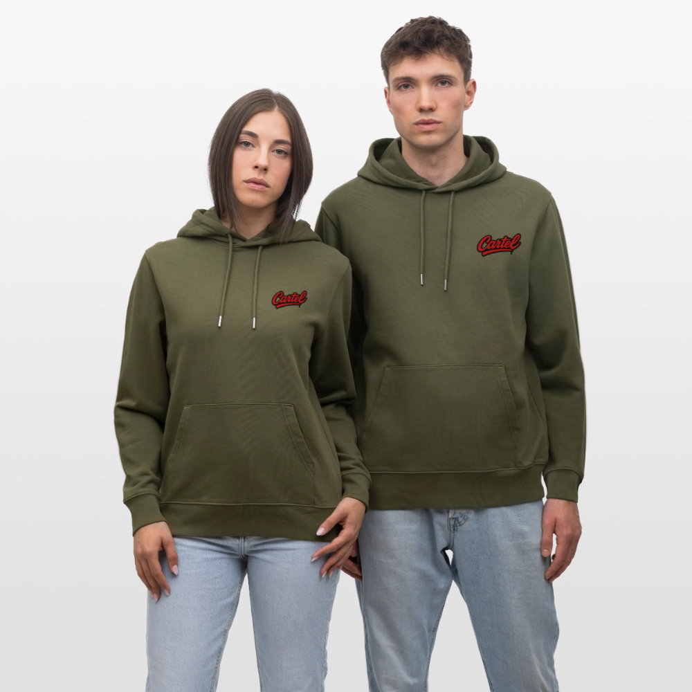 Cartel Bio-Hoodie King 👑 Partnerhoodie - Khaki Grün