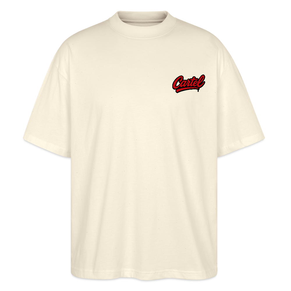 Cartel Oversized Bio T-Shirt King 👑 Partnershirt - Weißgrau