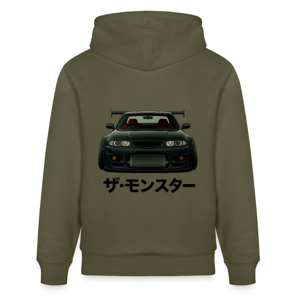 Cartel Bio-Hoodie Monster - Khaki Grün
