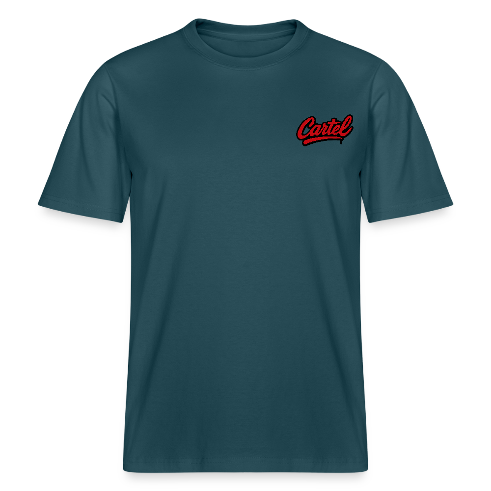 Cartel Bio-T-Shirt Cartoon Sunset - Dunkles Petrol