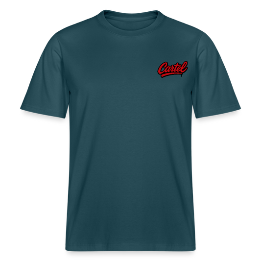 Cartel Bio-T-Shirt Cartoon Sunset - Dunkles Petrol