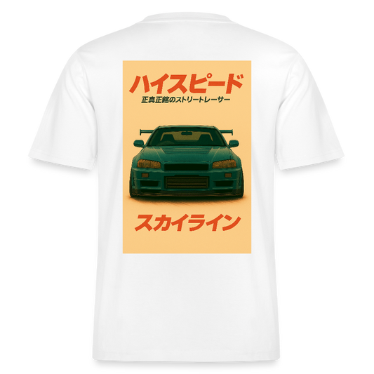 Cartel Bio-T-Shirt Blue Icon VHS Retro - Weiß