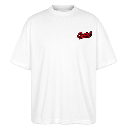 Cartel Oversized Bio T-Shirt Clean Black Logo - Weiß
