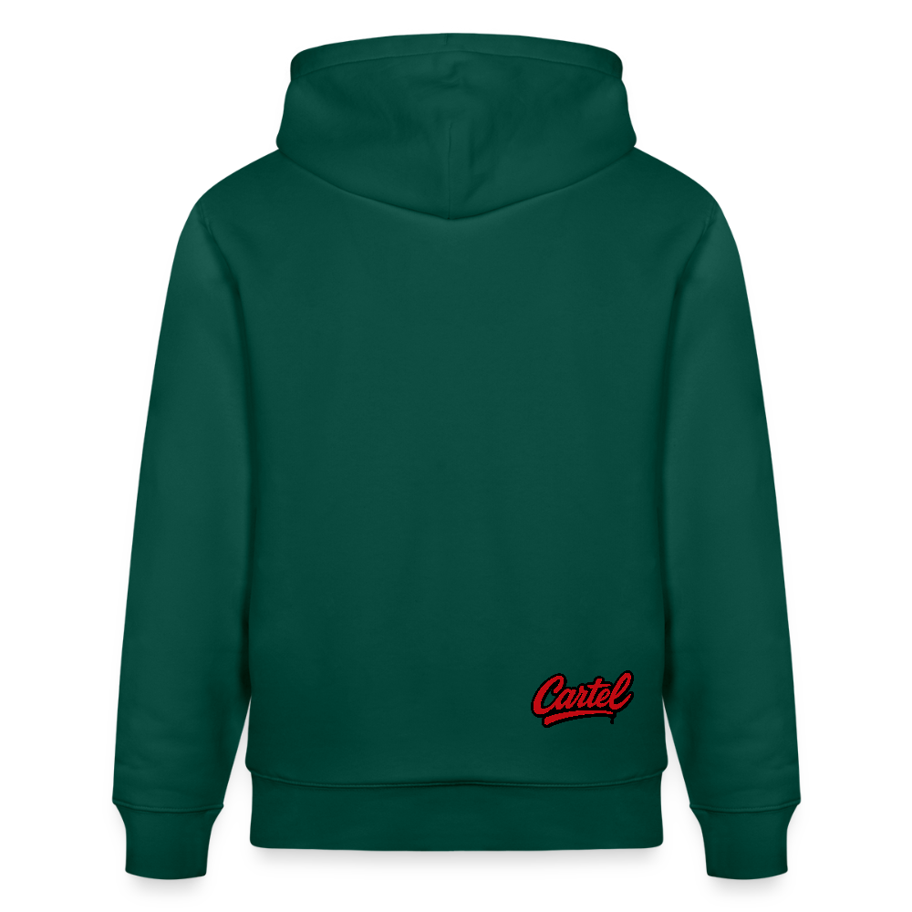 Cartel Bio-Hoodie Clean Black Logo - Forest