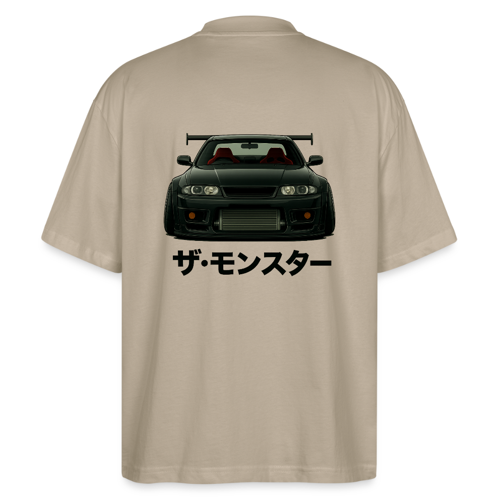 Cartel Oversized Bio T-Shirt Monster - Steingrau