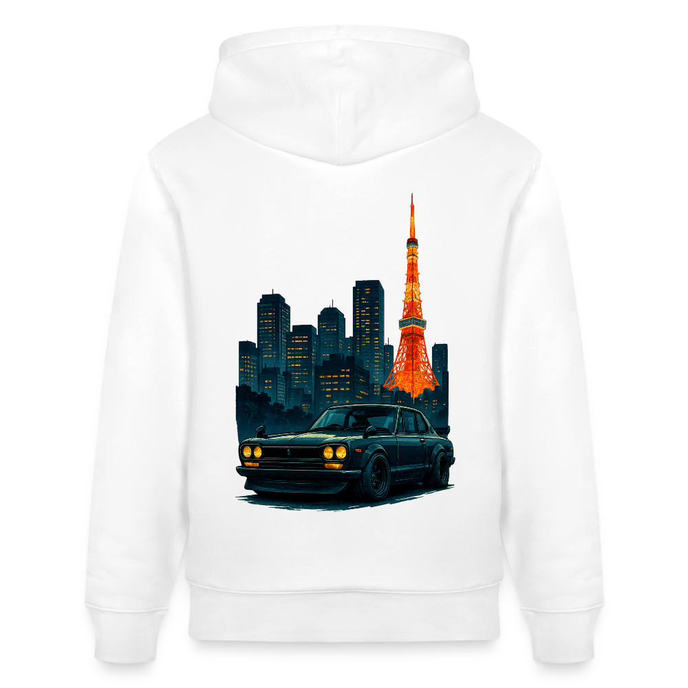 Cartel Bio-Hoodie Tokio Tower - Weiß