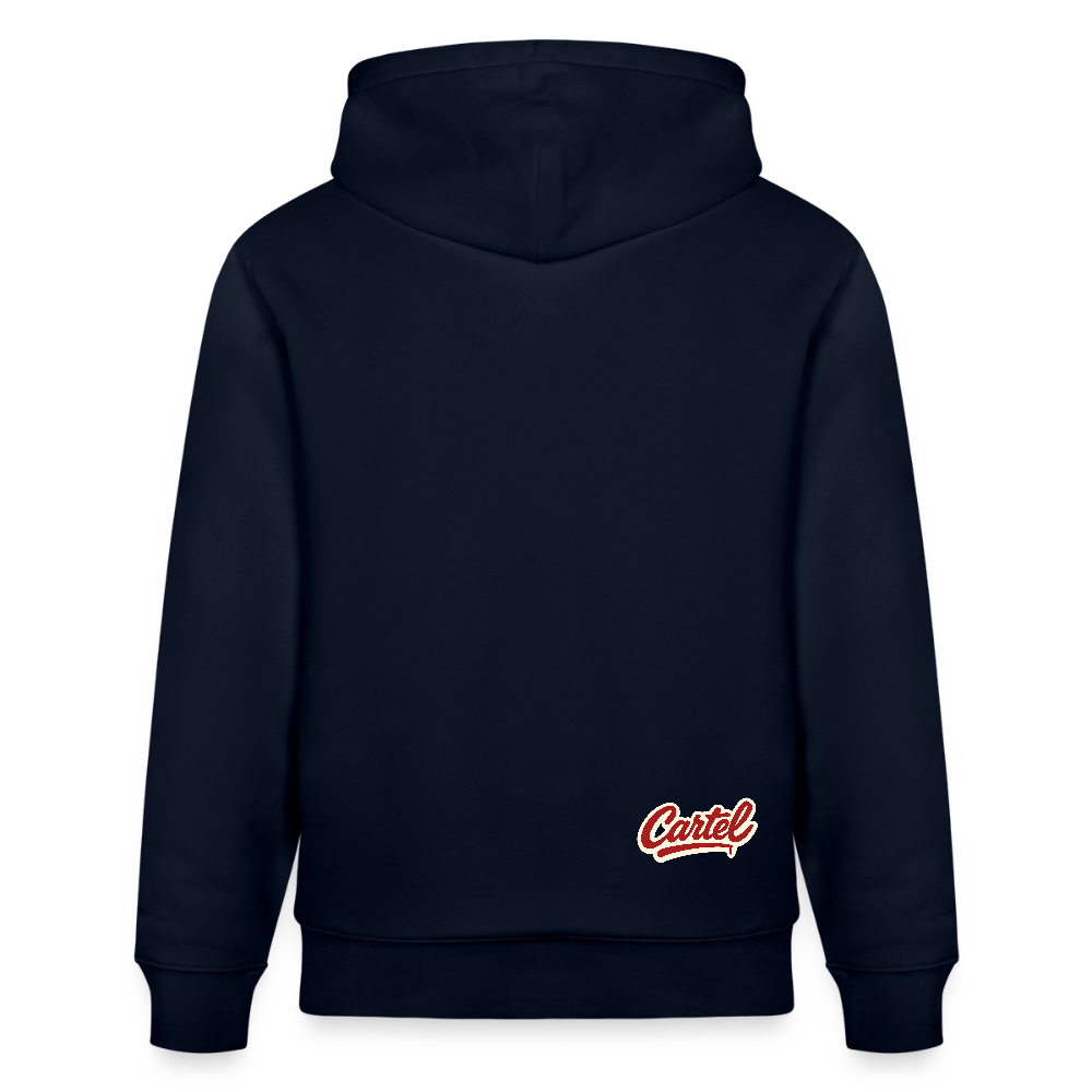 Cartel Bio-Hoodie Clean White Logo - Navy