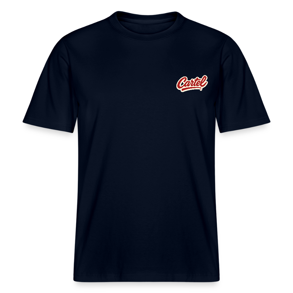 Cartel Bio-T-Shirt Clean White Logo - Navy