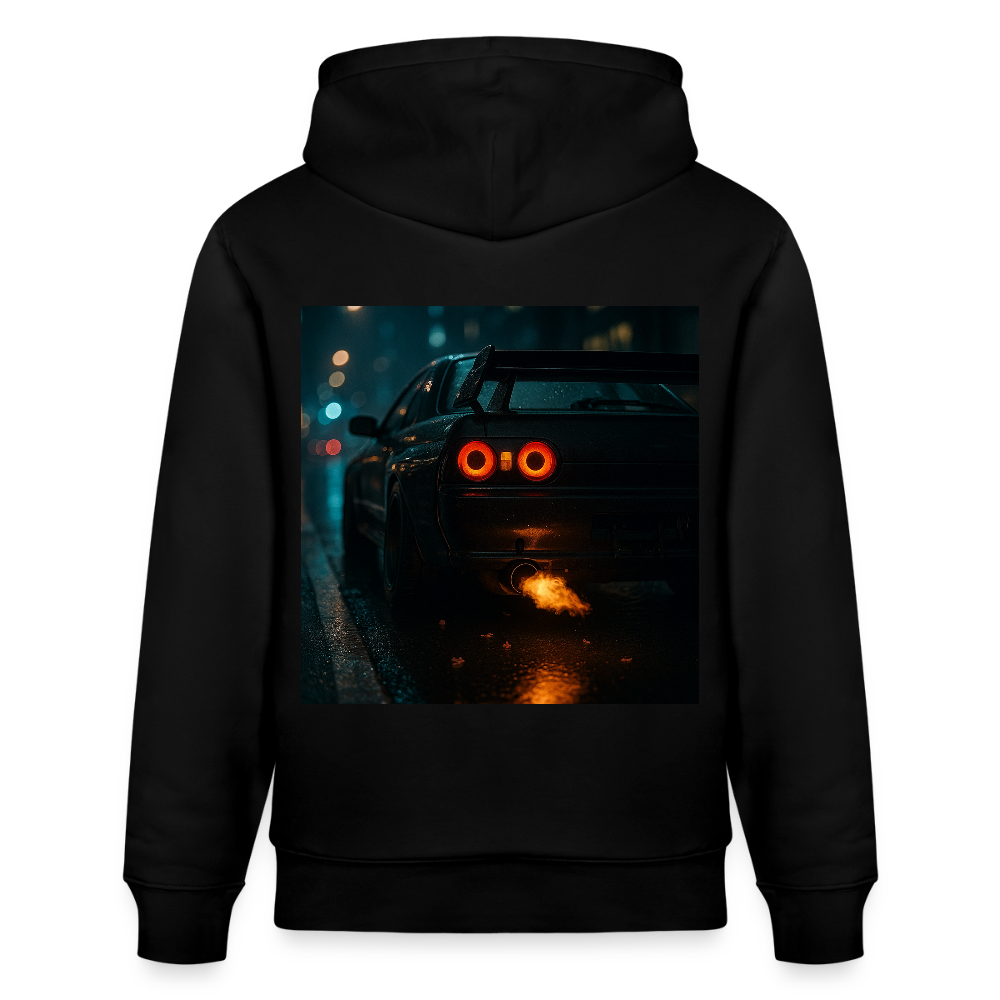 Cartel Bio-Hoodie Feuriger Gruß - Schwarz