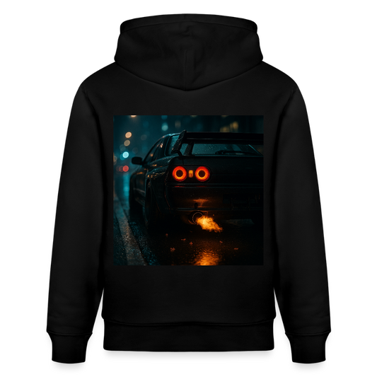 Cartel Bio-Hoodie Feuriger Gruß - Schwarz