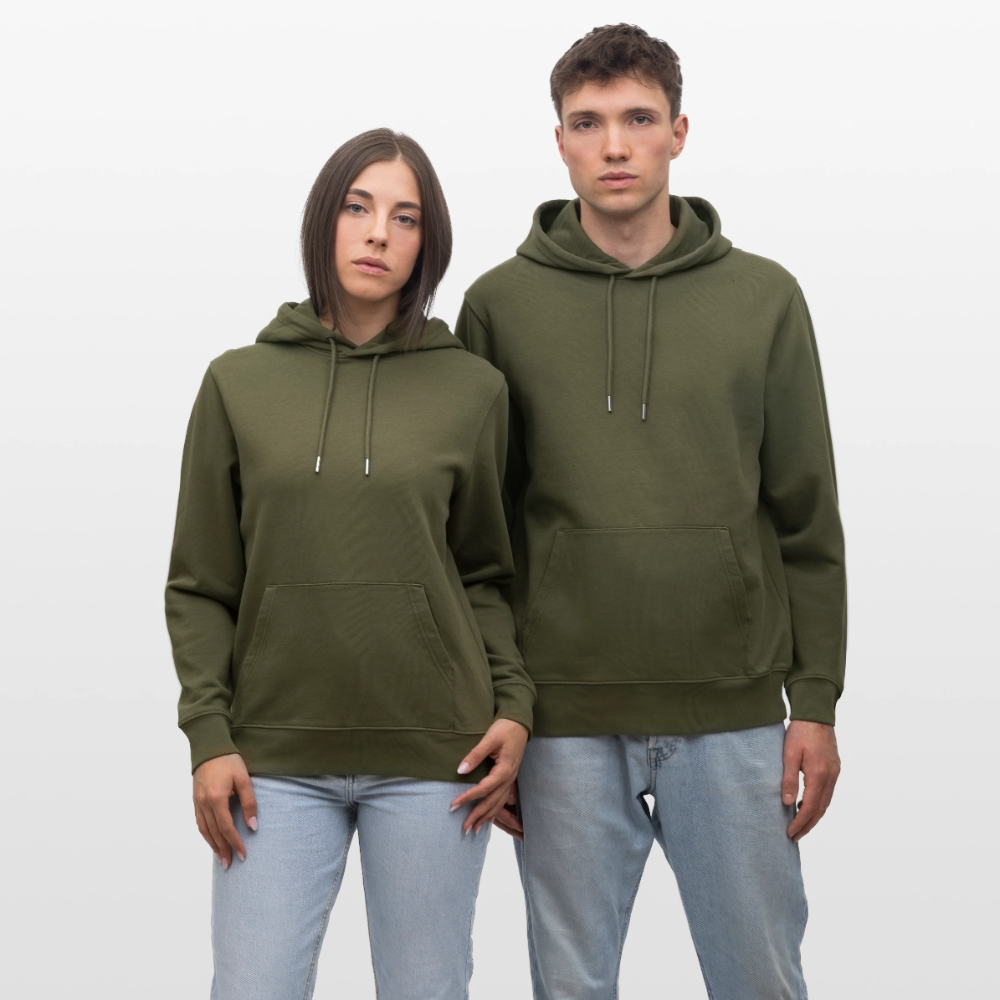 Cartel Bio-Hoodie Clean Black Logo - Khaki Grün