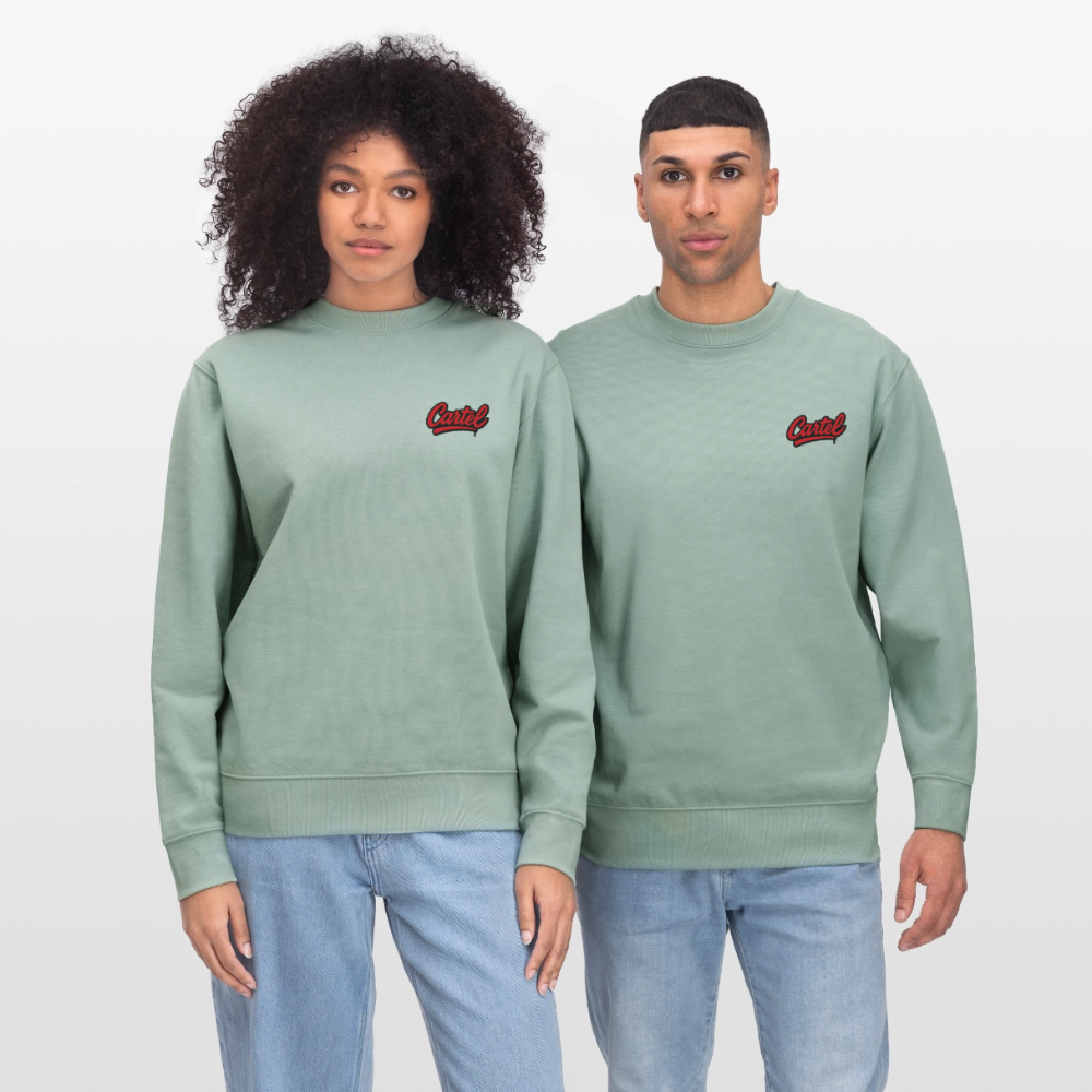 Cartel Bio-Sweatshirt Capybara - Helles Graugrün