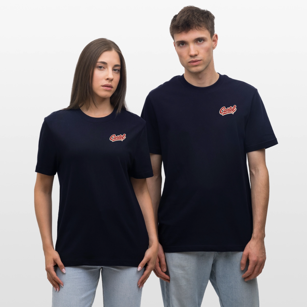 Cartel Bio-T-Shirt Clean White Logo - Navy