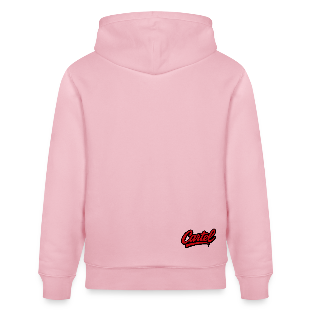 Cartel Bio-Hoodie Clean Black Logo - Hellrosa
