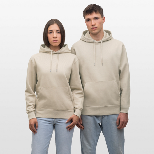 Cartel Bio-Hoodie Clean Black Logo - Beige