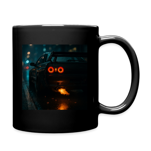 Tasse Cartel Feuriger Gruß aus der Ladelufthölle - Schwarz