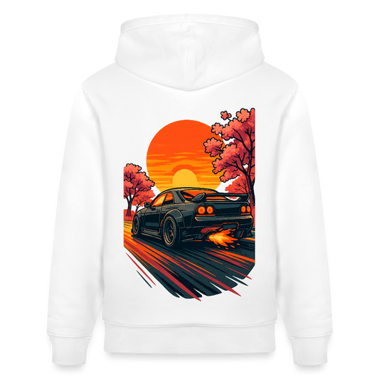 Cartel Bio-Hoodie Cartoon Sunset - Weiß