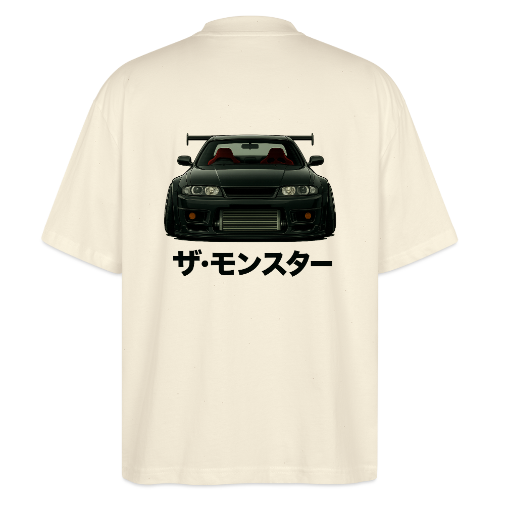 Cartel Oversized Bio T-Shirt Monster - Weißgrau