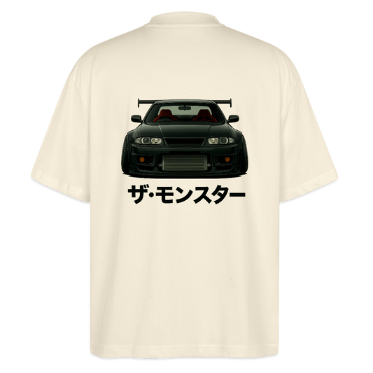 Cartel Oversized Bio T-Shirt Monster - Weißgrau