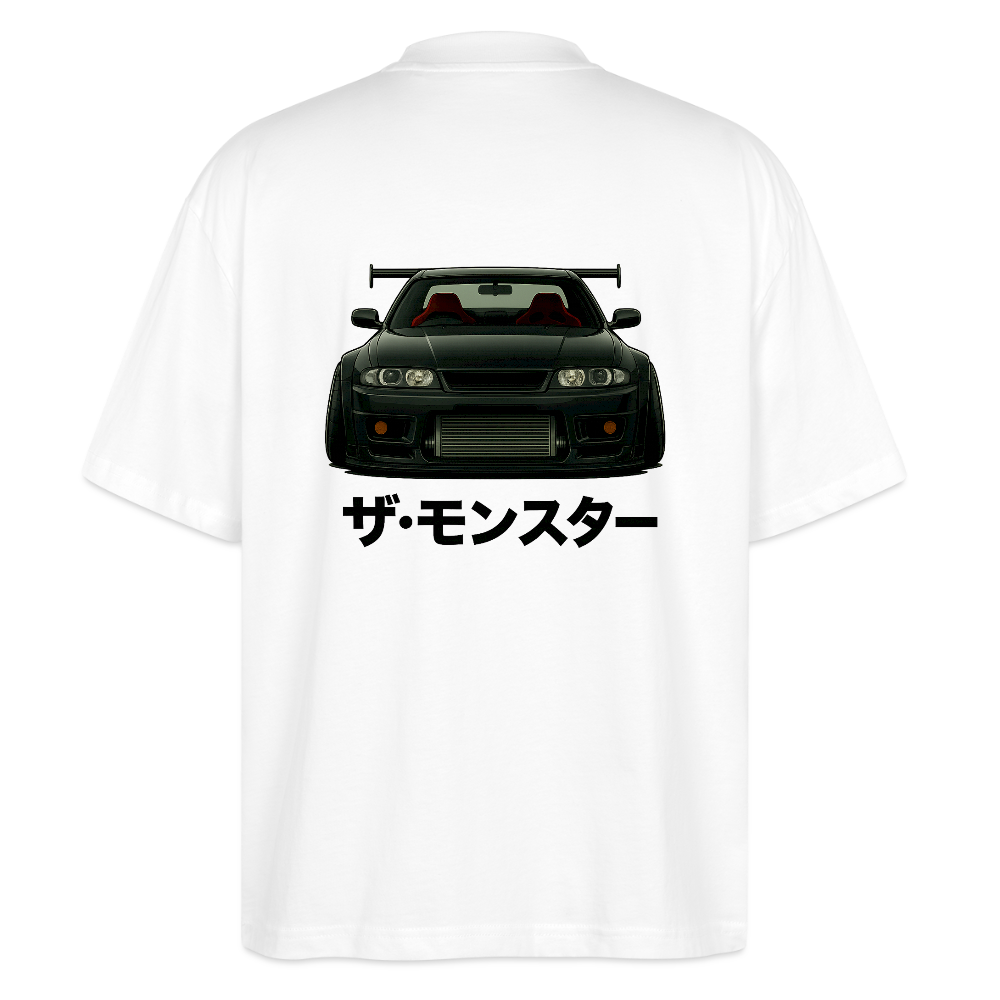 Cartel Oversized Bio T-Shirt Monster - Weiß
