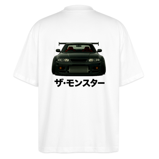 Cartel Oversized Bio T-Shirt Monster - Weiß