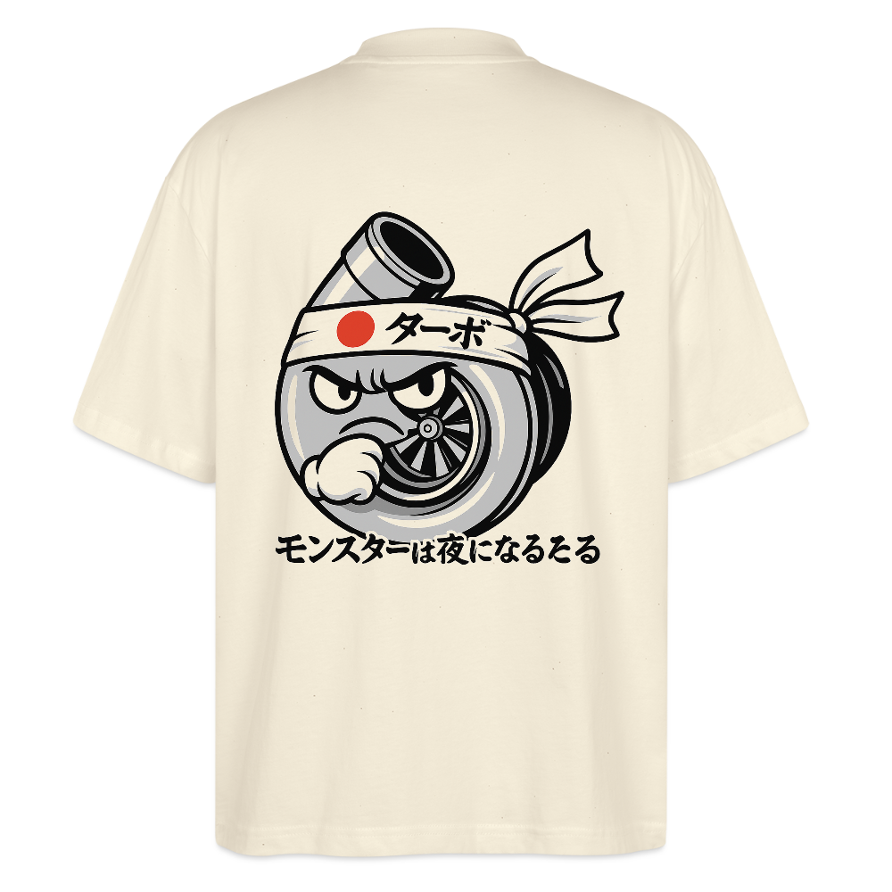 Cartel Oversized Bio T-Shirt Japan Turbo Whistle - Weißgrau