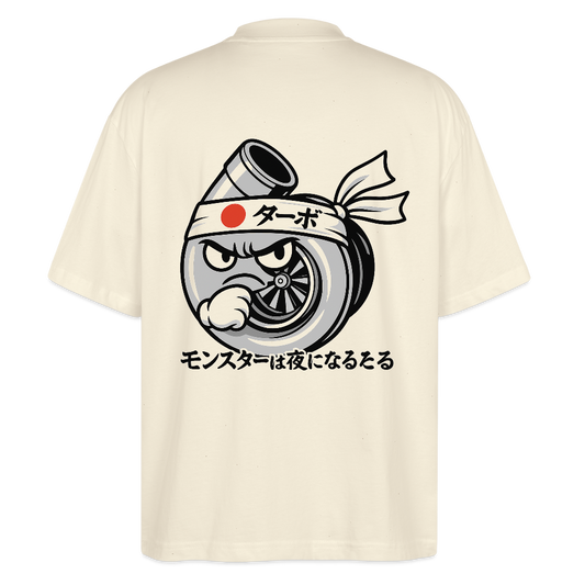 Cartel Oversized Bio T-Shirt Japan Turbo Whistle - Weißgrau
