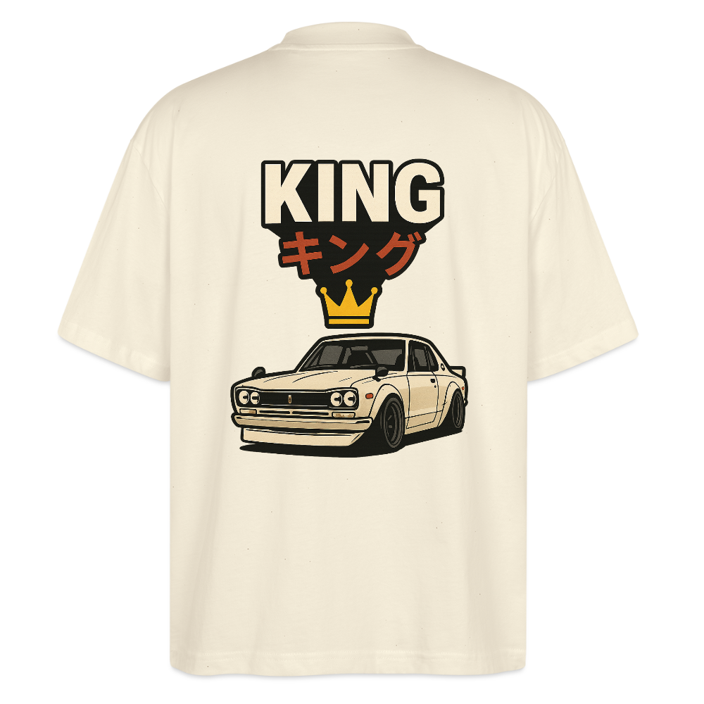 Cartel Oversized Bio T-Shirt King 👑 Partnershirt - Weißgrau