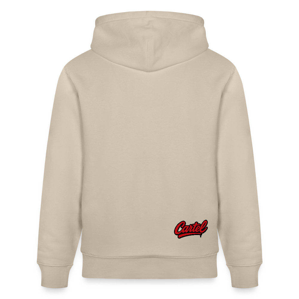 Cartel Bio-Hoodie Clean Black Logo - Beige