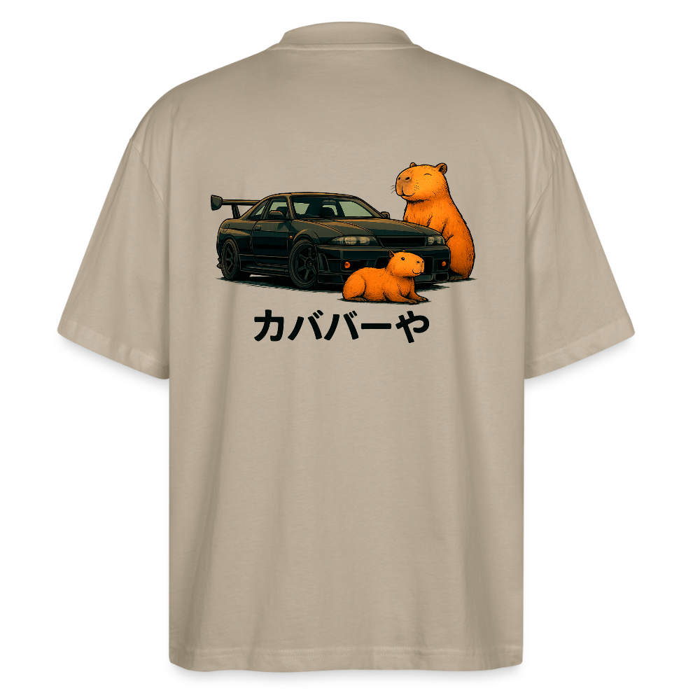 Cartel Oversized Bio T-Shirt Capybara - Steingrau
