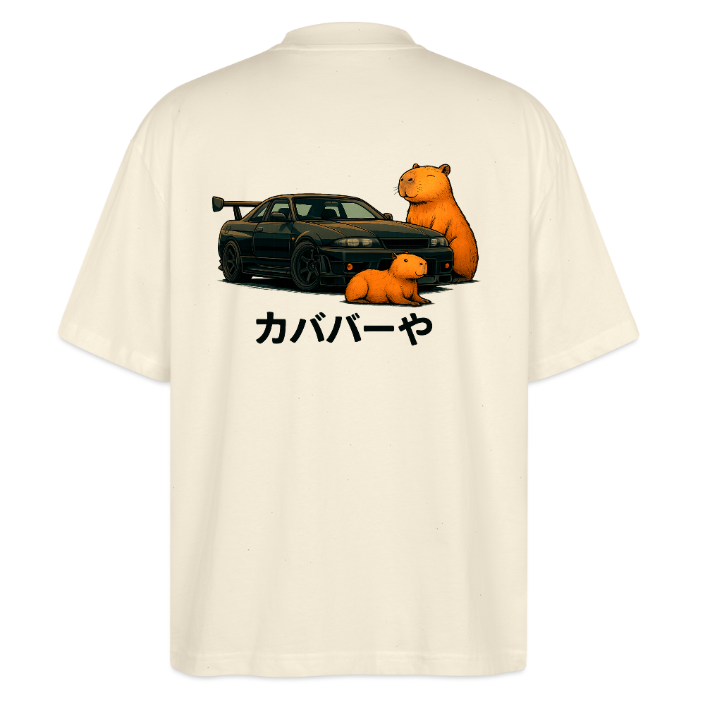 Cartel Oversized Bio T-Shirt Capybara - Weißgrau
