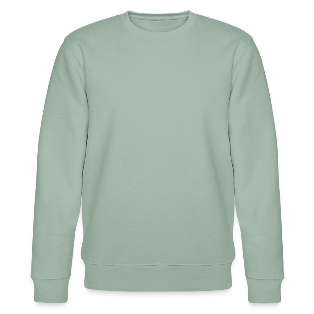 Cartel Bio-Sweatshirt Clean White Logo - Helles Graugrün