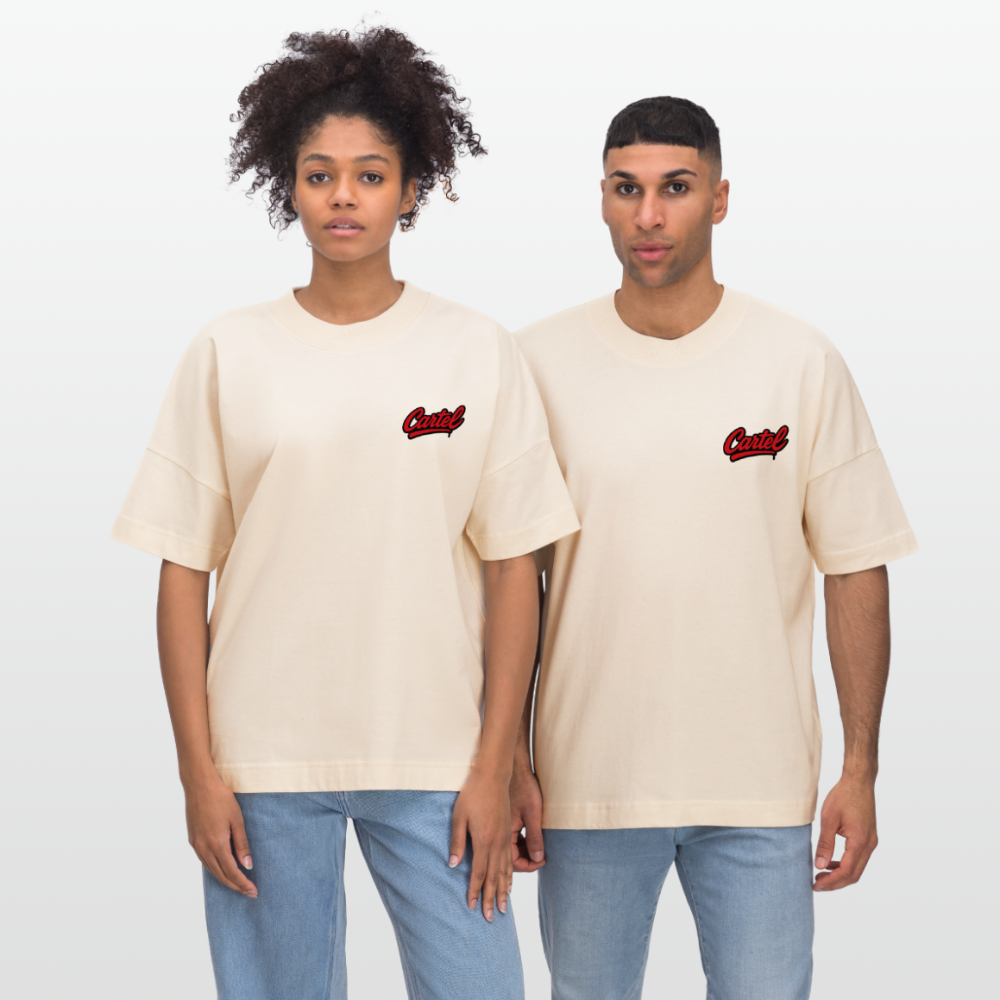 Cartel Oversized Bio T-Shirt Japan Sunset - Weißgrau