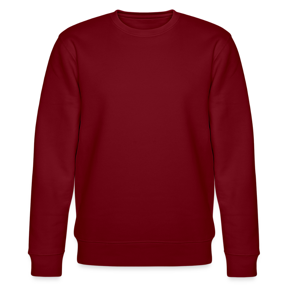 Cartel Bio-Sweatshirt Clean White Logo - Burgunderrot