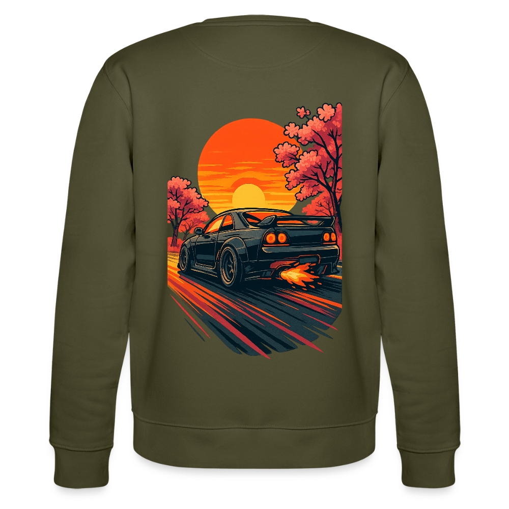 Cartel Bio-Sweatshirt Cartoon Sunset - Khaki
